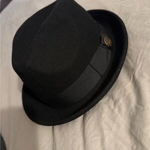 Goorin Bros Black Fedora with Checkered Lining